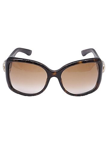 Gucci Gucci Tortoise Gradient Lenses GG Crest Sunglasses in Brown Acetate (view 1)