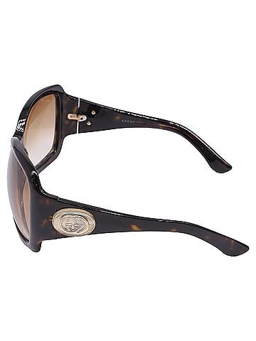 Gucci Gucci Tortoise Gradient Lenses GG Crest Sunglasses in Brown Acetate (view 2)