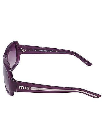 Miu Miu Miu Miu Square Tinted Sunglasses in Violet Acetate (view 2)