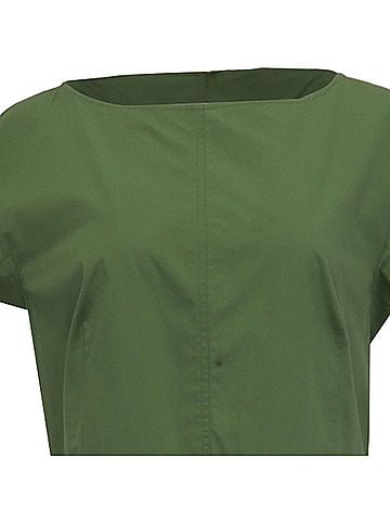 Max Mara Weekend Max Mara Magma Midi Dress in Green Cotton (view 2)