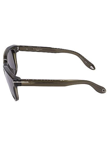 Givenchy Givenchy Square Tinted Sunglasses in Green Acetate (view 2)