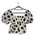 La' Ven Polka Dots White Black Blouse Size S - photo 2