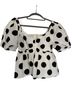 La' Ven Polka Dots White Black Blouse Size S - photo 1