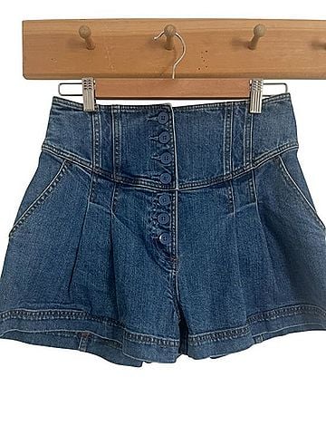 Ulla Johnson Cass Denim Shorts (view 2)
