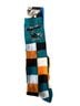 NHL Checkered-gingham Multi Color Teal Black White Orange Sunglasses Size L - photo 1