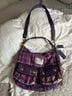 Coach Plaid Multi Color Purple Leather Hobo One size - photo 7