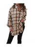 Easel Plaid Brown Barrymore Plaid Top in Ecru Size M - photo 2