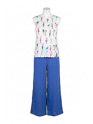 Habitat Cotton Pebble Boat Neck Tank Top in Cocktail (view 1)