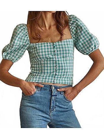 By Together Vera Sweetheart Top in Mint (view 2)