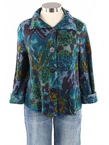 Habitat Women's Aspen Knit Retro Jacket in Skyline (view 2)