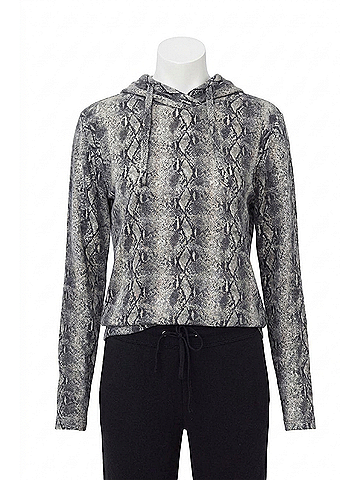 Generation Love Archie Print Hooded Sweater in Nat Snake (view 1)