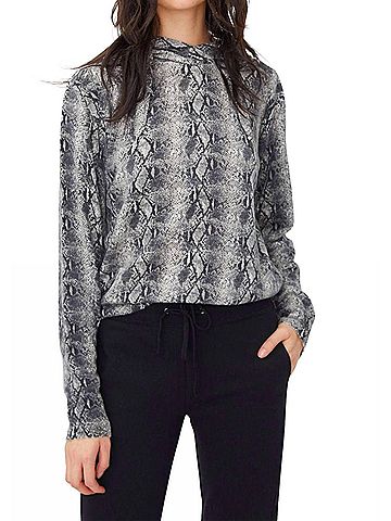 Generation Love Archie Print Hooded Sweater in Nat Snake (view 2)