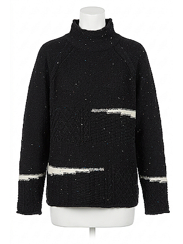 Habitat Harvest Tweed Pullover Sweater in Black (view 1)