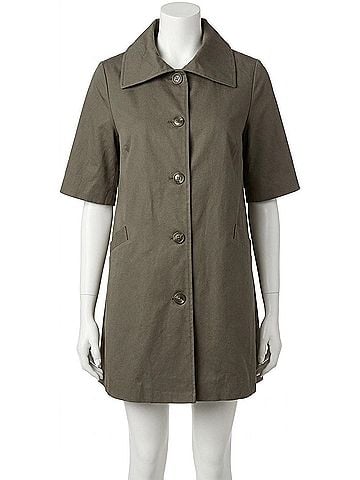 Hatch Women's The Swing Coat Spring Jacket in Olive (view 1)