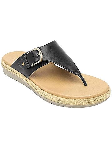 Flexi Leather Thong Sandals (view 2)