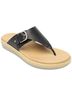 Flexi Black Leather Thong Sandals Size 9 1/2 - photo 2