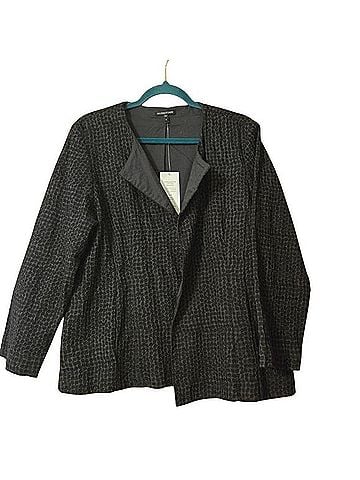 Eileen Fisher Embroidered Cotton Squares Jacket (view 1)