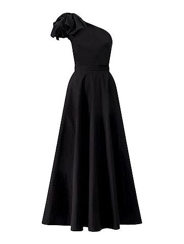 Giambattista Valli One-Shoulder Bow Cotton Poplin Maxi Gown Casual Dress (view 1)