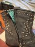 Corral Boots 100% Leather Black Ankle Boots Size 7 1/2 - photo 3