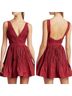 Alexis 100% Polyester 3% Elastane Burgundy Cocktail Dress Size M - photo 3