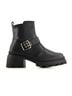Andrea Black Women's Biker Boots With Buckle Size 6 - photo 1