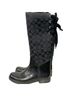 Coach 100% Rubber Graphic Black Rain Boots Size 7 - photo 5