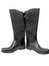 Coach 100% Rubber Graphic Black Rain Boots Size 7 - photo 6