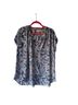 Philosophy 100% Polyester Floral Blue Short Sleeve T-Shirt Size XL - photo 1