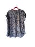 Philosophy 100% Polyester Floral Blue Short Sleeve T-Shirt Size XL - photo 2