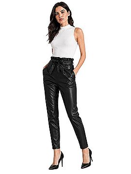 8 by Yoox Faux Leather Pants (view 1)