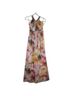 Cache 100% Polyester Floral Graphic Multi Color Cocktail Dress Size 2 - photo 1