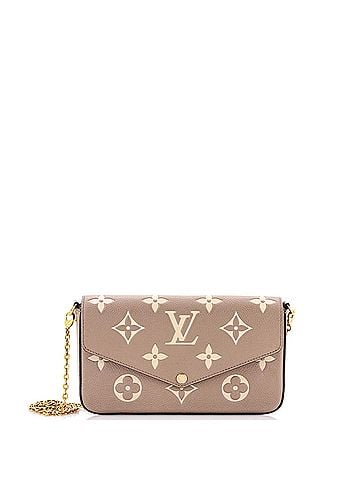 Louis Vuitton Felicie Pochette Bicolor Monogram Empreinte Giant (view 1)