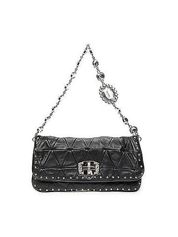 Miu Miu Studded Crystal Chain Clutch (view 1)