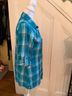 Lole Plaid Blue Button-Down Shirt Size 8 - photo 4