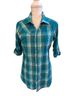 Lole Plaid Blue Button-Down Shirt Size 8 - photo 1