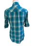 Lole Plaid Blue Button-Down Shirt Size 8 - photo 2