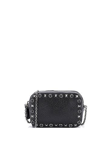 Valentino Garavani Rolling Rockstud Camera Crossbody Bag Leather with Cabochons (view 1)