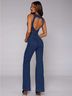 REVICE Chevron-herringbone Blue Jumpsuit Size XS - photo 4