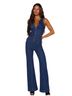 REVICE Chevron-herringbone Blue Jumpsuit Size XS - photo 1