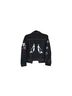 Marc Jacobs 100% Cotton Animal Print Color Block Graphic Black Blue Red Denim Jacket Size S - photo 2
