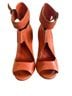 Leon Max 100% Leather Orange Heels Size 8 1/2 - photo 2
