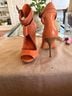 Leon Max 100% Leather Orange Heels Size 8 1/2 - photo 6