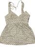 Trina Turk Floral White Brown Sleeveless Blouse Size 6 - photo 1