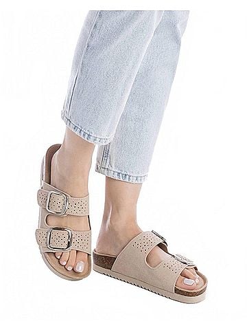 XTI Women's Double Buckle Slide Sandals (view 2)