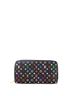 Louis Vuitton 100% Coatead Canvas Black Multi Color Zippy Wallet Monogram Multicolor One size - photo 1