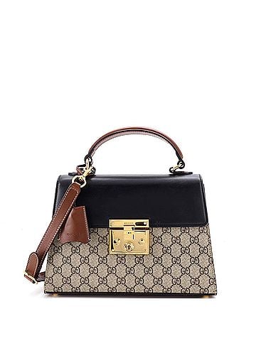 Gucci Padlock Top Handle Bag GG Coated Canvas and Leather Small (view 1)