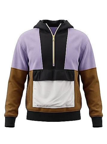 Scotch & Soda Colorblock Half-Zip Hoodie Sweatshirt (view 1)