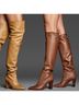 Tamara Mellon 100% Leather Brown Boots Size EU 38 1/2 - photo 5