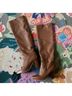 Tamara Mellon 100% Leather Brown Boots Size EU 38 1/2 - photo 7