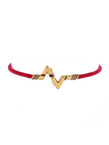 Louis Vuitton LV Volt Upside Down Bracelet 18K Yellow Gold and Cord (view 1)